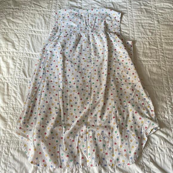 handmade white sleeveless heart shift nightgown size large modest sleepwear - Picture 4 of 8